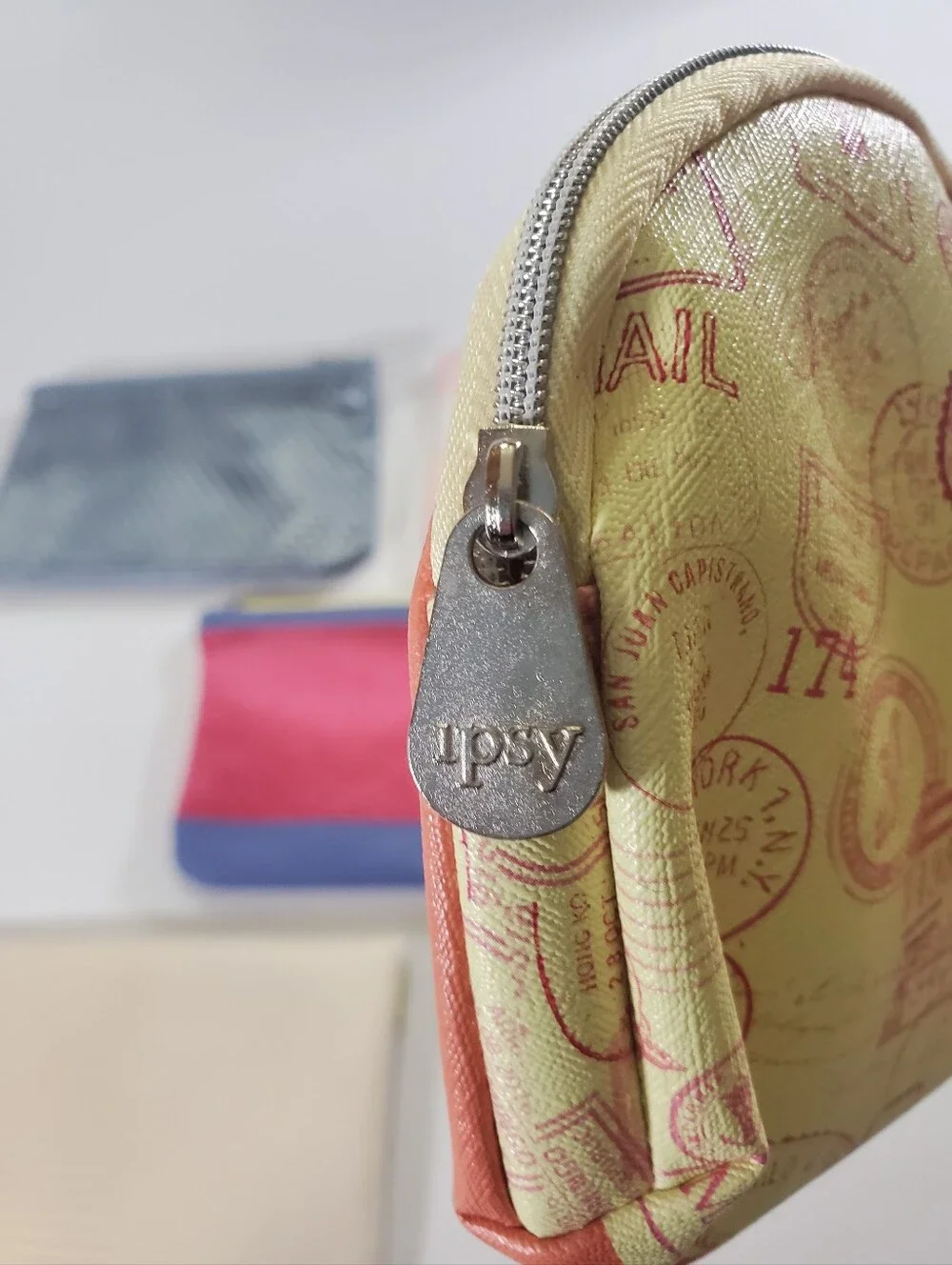 🟢 IPSY Bags Set of 5 Assorted Cosmetic Bags Cutout Pastel Tie Dye Mesh Passport